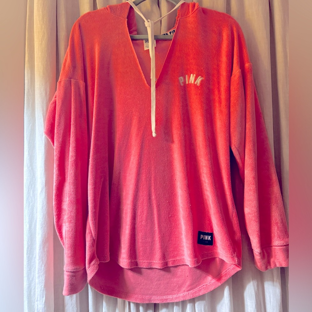 VS PINK Oversized Terry Pullover Hoodie- Small